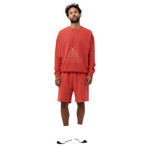 Sudadera con capucha de lana personalizada para hombre, conjuntos de sudadera y pantalones cortos de pareja, ropa de entrenamiento para correr, tamaño personalizado, característica de logotipo personalizado de primavera - Product Image 1