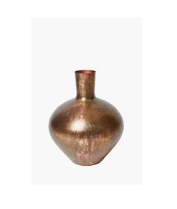 Florero de metal de estilo antiguo con jarrones de metal con acabado en polvo de color amarillo para interiores acogedores - Product Image 4