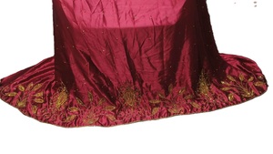Tissu jacquard perlé uni en taffetas, broderie écologique pour literie et robes de filles pour mariages - Product Image 2