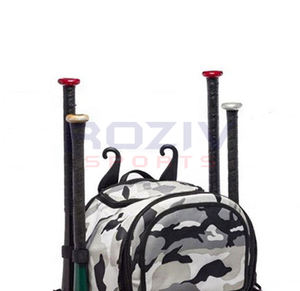 Sac à dos de baseball en polyester de couleur personnalisée Poche pour bouteille d'eau Compartiment pour casque Sac à dos de sport unisexe de haute qualité pour une double utilisation - Product Image 4