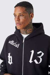 Logo personnalisé 100% coton en détresse-Vintage Jogging survêtement personnalisé hommes fermeture éclair vers le haut Street-wear en détresse Patch Suit - Product Image 6