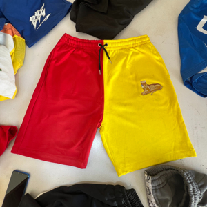 Cotton Polyester High Street <b>Men's</b> <b>Shorts</b> Two Colours Style Red <b>Yellow</b> Summer Beach - Product Image 1