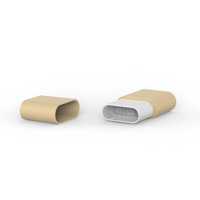 Emballage en plastique PP pour stick déodorant 10g, tube carré à coins arrondis avec capuchon à clip mat