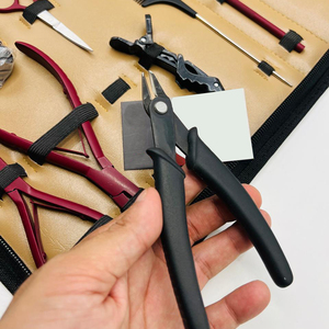 Hand Tied Stainless Steel Hair Extension Tool <b>Kit</b> Set with Needle & Plier Professional Hair Extension & <b>Beading</b> Tool <b>Kit</b> - Product Image 6