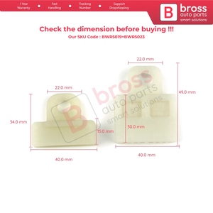 BWR5019+BWR5023 Door Window Glass Holder Connector Sash <b>Clips</b> For Corolla Prius Cruiser Hilux Matrix Vibe RX - Product Image 6