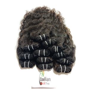 Lots de Cheveux Humains Indiens Naturels de Qualité Supérieure, Double Trame, Vente en Gros, Cuticules Alignées, Couleur Noire, Ondulés, Styles Bouclés Souples - Product Image 4