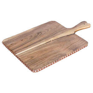 Tabla de Cortar Redonda de Madera Ecológica para Pizza con Mango para Cortar Pan, Utensilios de Cocina para Hornear - Product Image 1