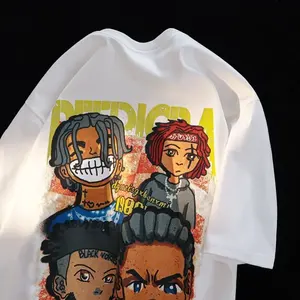 Camiseta Premium de algodón 100% ajustada para mujer, camiseta de manga corta con cuello redondo y estampado 3D, camiseta gruesa de gran tamaño 300 GSM - Product Image 2