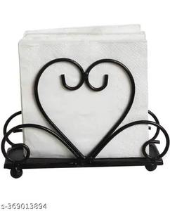 Porte-serviettes en métal demi-fil de luxe porte-serviettes de table couleur noire porte-serviettes en fer pour la maison fonction de table Vase de sol - Product Image 3