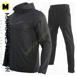 Ensemble deux pièces unisexe grande taille coupe ajustée, sweat-shirts et pantalons de survêtement décontractés, 100% coton, logo personnalisé, couleur personnalisée, hiver, sport de plein air - Product Image 4