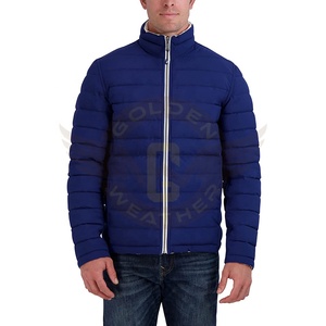 Vestes matelassées d'extérieur personnalisées, réversibles, coupe-vent, écologiques, à col montant, manches longues, avec logo personnalisé, couleur rouge - Product Image 1