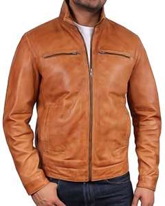 Chaqueta de camionero De cuero resistente y elegante para hombre con botones y bolsillos delanteros dobles en el pecho temporada de invierno 2025 chaquetas de cuero - Product Image 2