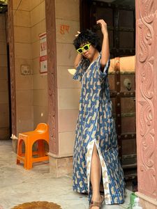 Vestido Kaftan Largo de Algodón con Estampado Animal de Leopardo - Ropa de Playa y Noche Lavable de Lujo para Mujer - Product Image 5