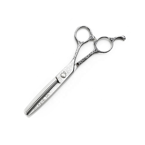 Ciseaux de coiffeur professionnels japonais en acier inoxydable 440C lames droites incurvées avec des conseils de beauté pointus pour l'amincissement de la coupe de cheveux - Product Image 2