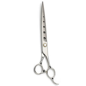 Ciseaux de toilettage pour animaux de compagnie à poignée fantaisie lames droites ciseaux pour droitier ciseaux de toilettage de cheveux 7.0" - Product Image 6