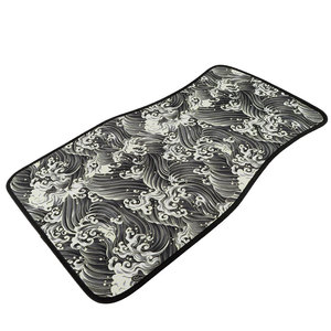 4-teiliges JDM Sakura-Wellenrotes Band Bodenmatten Innenteppiche Universal - Product Image 2