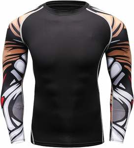 OEM MMA Rashguard camisa BJJ compresión ajuste logotipo personalizado manga larga Fightwear para entrenamiento y combate - Product Image 5