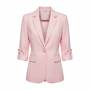 Blazer pour femme, sur mesure, couleur personnalisée, simple boutonnage, uni, décontracté, pour le bureau, coupe ajustée, vêtement d'extérieur formel - Product Image 1