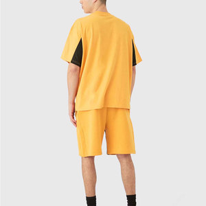 Ensemble T-shirt et short pour homme en coton, personnalisable avec logo, respirant, deux pièces, best-seller, en vente en ligne - Product Image 4