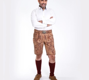 Shorts en cuir de haute qualité pour hommes, style club, été-automne, personnalisables, teinture unie - Product Image 6