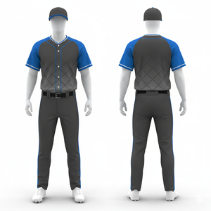 Ensemble d'uniformes de baseball personnalisés en gros, légers, respirants, en maille, sublimation, 100% polyester, col en V, couleurs et logos personnalisés - Product Image 4