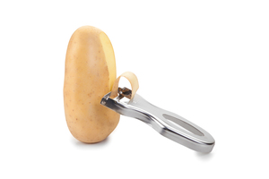 Éplucheur à pommes de terre en acier inoxydable avec lame lisse, 11 cm. (Ibili 749000) (Flap) - Product Image 3