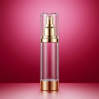 Vente en gros de flacons de lotion personnalisés avec logo, flacon de 50 ml avec pompe pulvérisatrice, distributeur de pompe pour soins de la peau, flacon compte-gouttes, distributeur de savon liquide