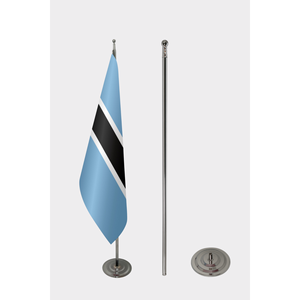 Botswana Official Indoor <b>Flag</b>-3x5ft Aluminum <b>Pole</b> Digital Plastic Silk Display Automotive Insurance Education Travel Agency - Product Image 2