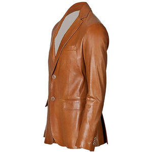 Manteau en cuir classique décontracté pour hommes, nouveau style, matériau de haute qualité, imperméable, respirant, avec boutons, décoration, coupe ample - Product Image 6