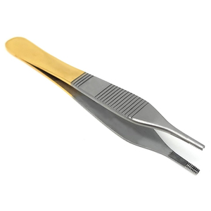 Pinces à tissus Adson en acier inoxydable, instruments chirurgicaux manuels réutilisables pour la chirurgie générale, certifiées CE Classe I ISO13485 - Product Image 1