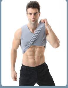 Camiseta sin Mangas para Hombre, Talla XL, de Alta Calidad, Transpirable, Informal, Deportiva, con Cuello en V, Diseño sin Mangas, Color Sólido, Tejido de Poliéster - Product Image 5