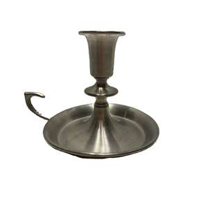 Bougeoir moderne en laiton argenté, long et décoratif, pour lieu sacré - Product Image 3