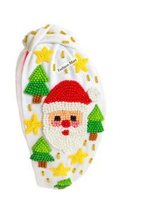 Diademas navideñas con cuentas personalizadas Diseños festivos Papá Noel, árbol, pan de jengibre, muñeco de nieve y corona navideña - Product Image 3