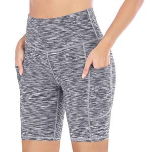 Fitness alta cintura atlética Yoga pantalones cortos mujeres Control de barriga entrenamiento correr levantamiento de glúteos Yoga pantalones cortos - Product Image 5