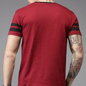 2025 hommes coupe ajustée T-Shirt poids lourd 100% coton à manches courtes col rond sonnerie personnalisé décontracté respirant conception - Product Image 4