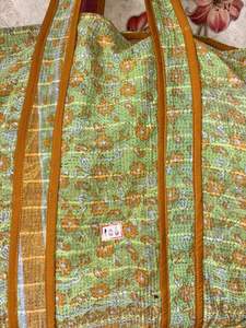 Meilleure vente Grand sac à bandoulière Kantha en coton vintage fourre-tout décontracté pour femmes fait à la main avec doublure en toile sac de plage - Product Image 3