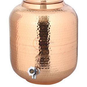 เครื่องจ่ายน้ำทองแดง4ลิตรสำหรับเล่นกีฬาฟิตเนสโยคะดีไซน์แบบทุบด้วยก๊อก matka - Product Image 4