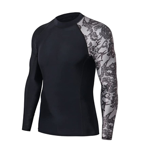 Custom Printed Sublimation Compression BJJ <b>Rashguard</b> for Men Design Your Own MMA Grappling Gear breathable best fashion OEM - Product Image 1