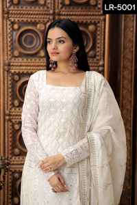 La Ropa Étnica India más hermosa, Salwar Kameez pesado y Dupatta con borde de encaje adjunto con traje Sharara para vestido de boda - Product Image 2