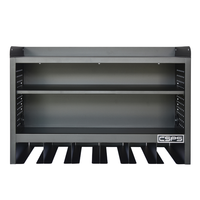 Armoire à outils murale en acier noir mat thermolaqué OEM pour garage automobile, capacité de charge 125 kg, garantie 2 ans