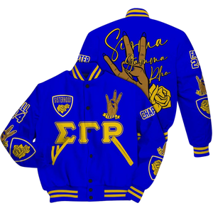 Sigma Gamma Rho 1922 Royal Poodle Varsity Jacket Premium SGRho Greek Life Letterman Heritage Coat - Product Image 3