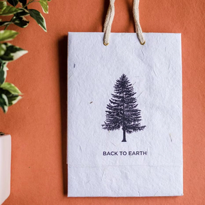 Durable 11X7.5X3 Pouces À La Main Plantable Kraft Papier Cadeau Sac Écologique Fleur Imprimé Numérique En Gros - Product Image 1