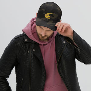 The Conics Gold Signature Structured Twill Cap One Size Fits All Fashionable 3D Embroidered Sports Hat for Outdoor Travel Use - Product Image 1