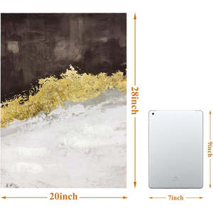 Tela di oro astratto arte della parete 3 pezzi Set per soggiorno decorazioni dipinti di arte della parete per camera da letto elegante astratta arte della parete - Product Image 4