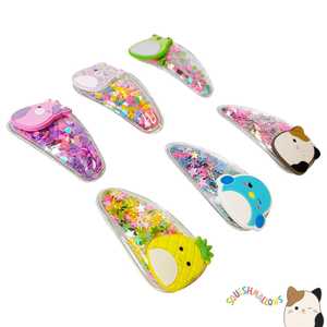 Lot de 11 pinces à cheveux à confettis mignonnes sous licence, vente en gros - Product Image 1