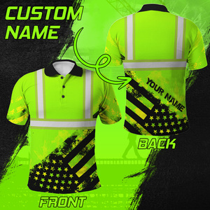 T-shirt de travail haute visibilité à blocs de couleur, vêtements de sécurité réfléchissants, chemises avec réflecteur, chemises de travail de construction - Product Image 2