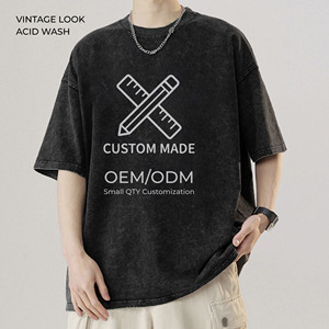 Camiseta Oversize Vintage Lavada STREETLAB de Algodón Jersey 230g con Cuello Redondo, Tallas Grandes, Estilo Urbano para Hombre, con Impresión de Logotipo Personalizado - Product Image 1