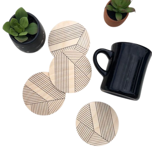 Wholesale <b>Wood</b> Coasters <b>Slices</b> Natural Wooden coaster Custom logo Round Wooden Coasters Available in Custom Shape and Size - Product Image 2