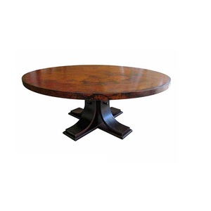 Article de mobilier de café Table d'angle personnalisée Tables supérieures en bois Table d'appoint en métal en fer de grande taille - Product Image 3