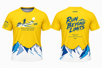 T-shirt de course sur sentier personnalisé à séchage rapide, maillot de sport pour course 10K, marathon en montagne hivernal, respirant, pour équipe